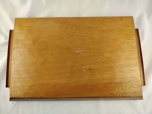 Wooden Teak Tray Vintage MCM Parquet Stunning - Picture 6 of 7