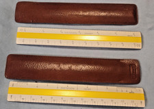 VINTAGE 2 DIETZGEN 6.75'' POCKET RULERS, 1556BP AND 1526P w/ SHEATHS