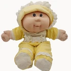 VTG Original Cabbage Patch Kids Yellow Baby Doll Bodysuit Outfit + Bonnet Toy
