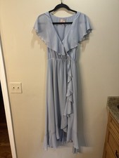 Show Me Your Mumu Jess Ruffle Midi Dress Bridesmaid Formal Feminine Fairy Size M