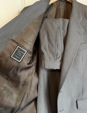 Vintage Christian Dior Gray Stripe Men Jacket Pants Made in USA Luxury Designer