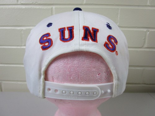 Vintage Phoenix Suns Hat NBA The G Cap Script Logo SnapBack White Dome 1990's - Picture 7 of 14