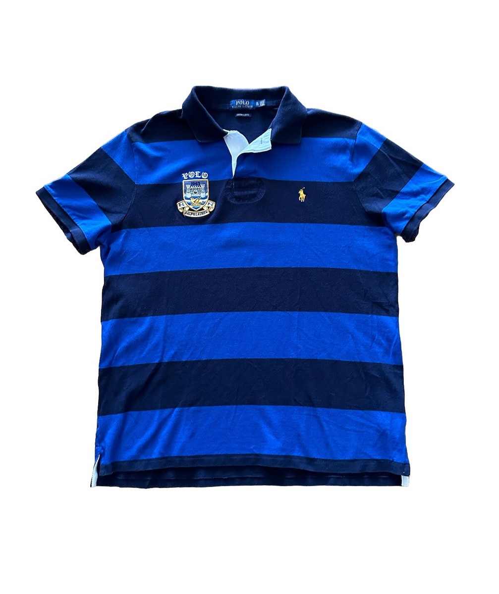 Polo Ralph Lauren RLPC 1947 Polo Crest Shirt Size XL Rugby Striped
