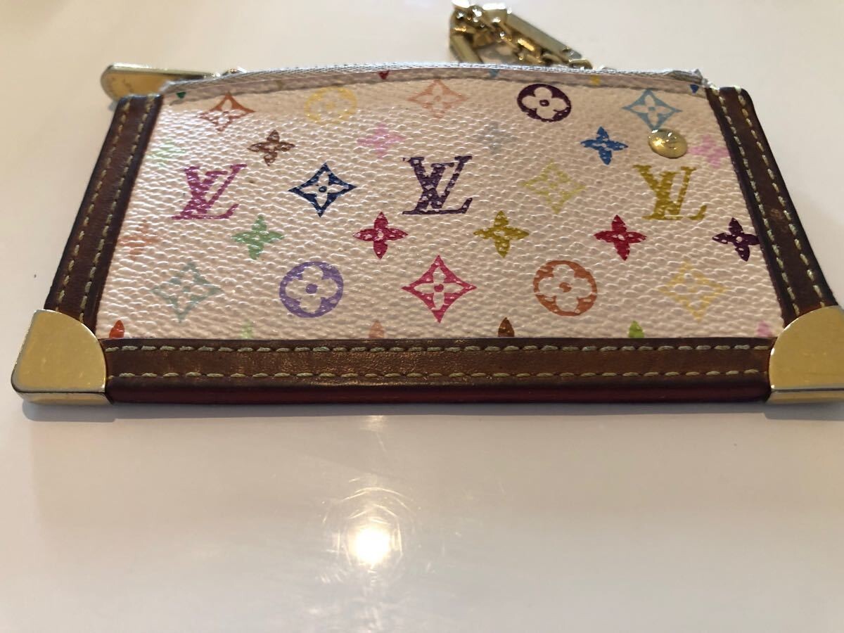 LOUIS VUITTON Pochette Cles M92655 Monogram Multicolor Blanc  display picture 1