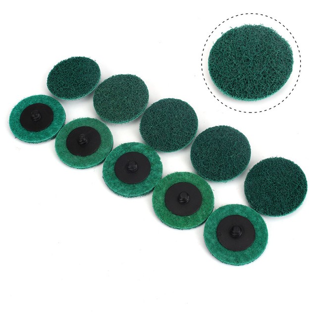 50Pcs 2 inch Roloc Surface Polishing Sanding Discs Green Quick Change