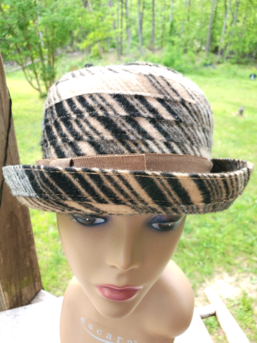 Funky 50-60s Vintage Fedora HAT Unisex Womens Medium, multicolor Union Made USA - Picture 1 of 6