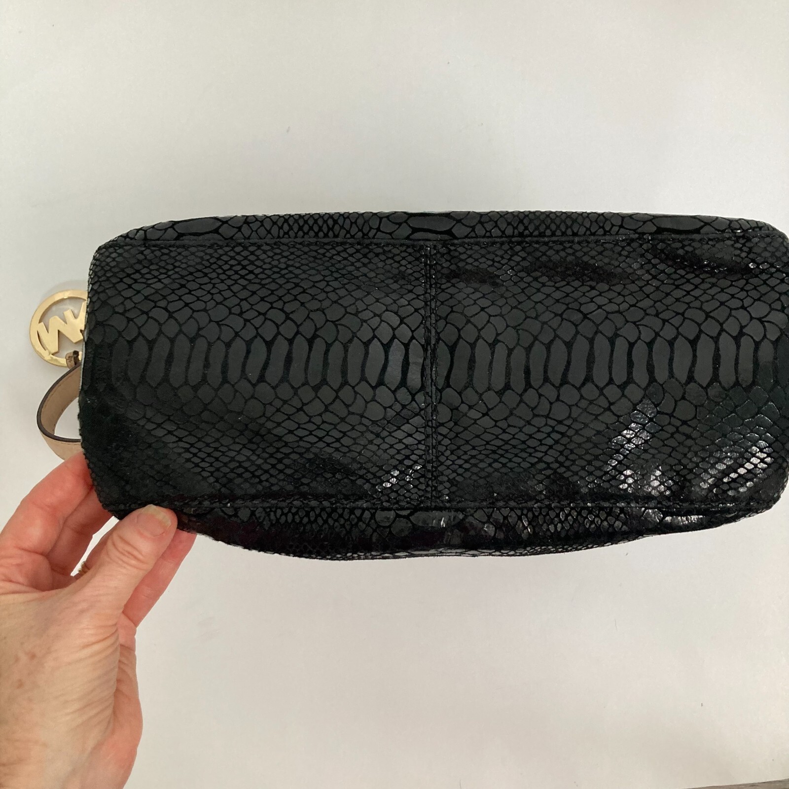 Michael Kors Black Python Print Embossed Gorgeous… - image 7