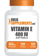 BulkSupplements Vitamin E (400 IU) Softgels - Vitamin E Supplement