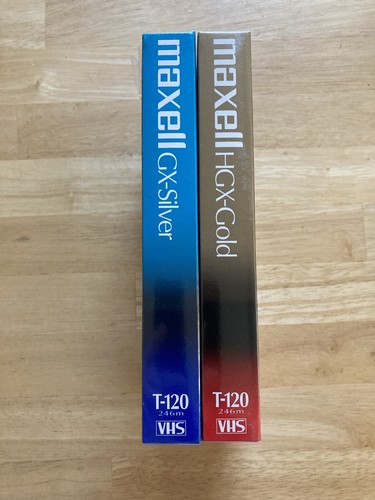 2er Set Maxwell T-120 VHS 6 Stunden GX-Silber und HGX-Gold NEU versiegelt - Bild 3 von 3
