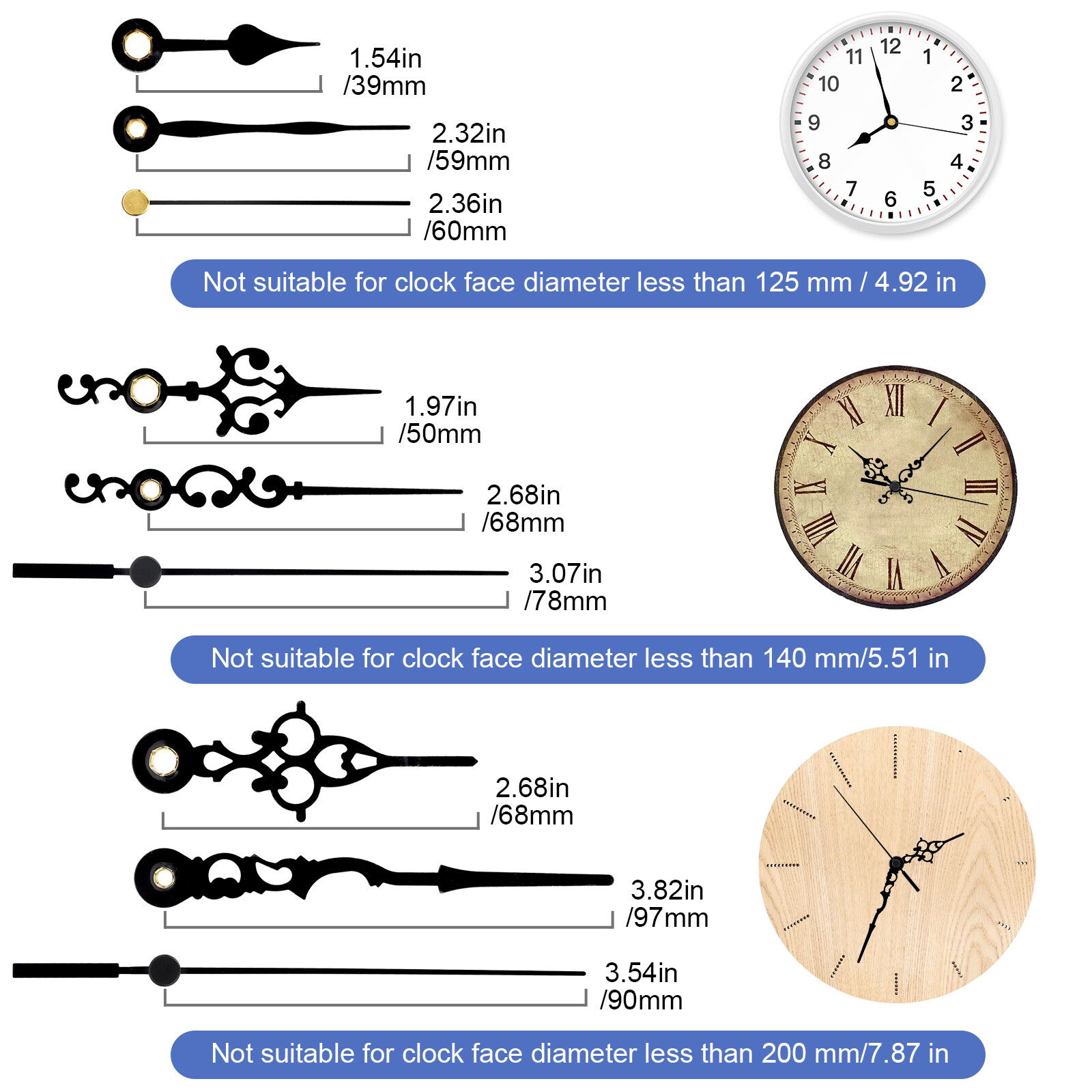 Quartz Wall Clock Movement Mechanism DIY Replacement Hands Repair Tool Kit