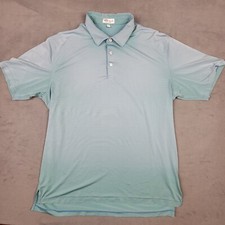 Peter Millar Summer Comfort Polo Mens XL Blue Striped Performance Embroidery