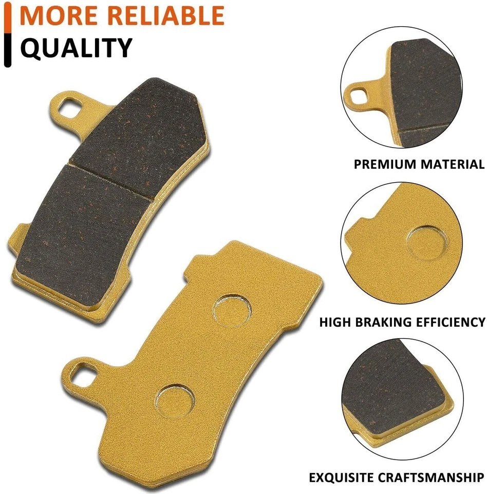 FA409 Front & Rear Brake Pads for 2008-2018 Harley Davidson FLHX Street Glide Foto 3 de 4