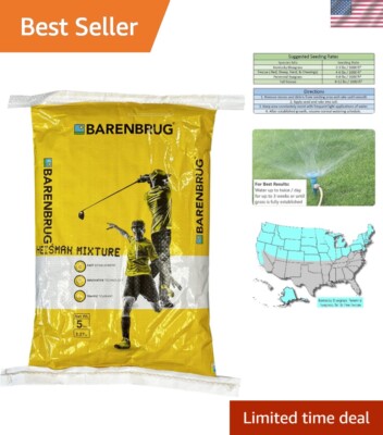 Luxury Lawn Starter: Heisman Mix 85% Kentucky Bluegrass & 15% Ryegrass 5 lbs