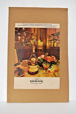 Vintage Salignac Vs Cognac Advertising Litho Print France Distillery Memorabilia
