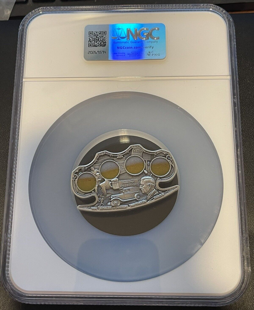 2024 Kiss of Death 2 Oz Silver Antiqued Colorized Coin Brass
