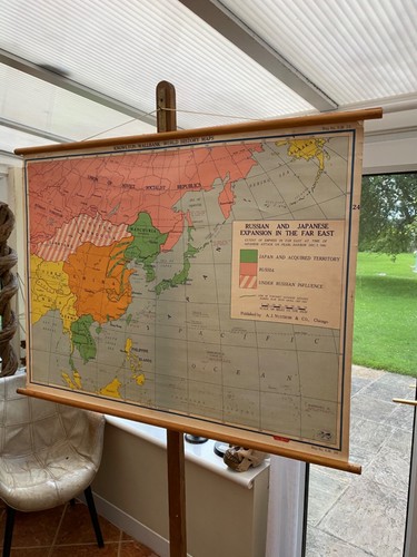 MAPA ORIGINAL DE COLECCIÓN DE LA HISTORIA ASIÁTICA EXPANSIÓN JAPONESA Y RUSA EN ASIA SEGUNDA GUERRA MUNDIAL - Imagen 12 de 12