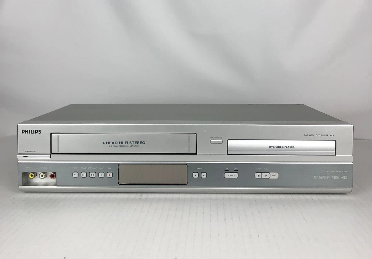 Philips DVD VCR Combo Player 4Head HiFi VHS Recorder No Remote With