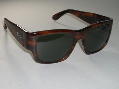 VINTAGE B&L RAY-BAN W0947 THICK SHINY ACETATE TORT G15 NOMAD