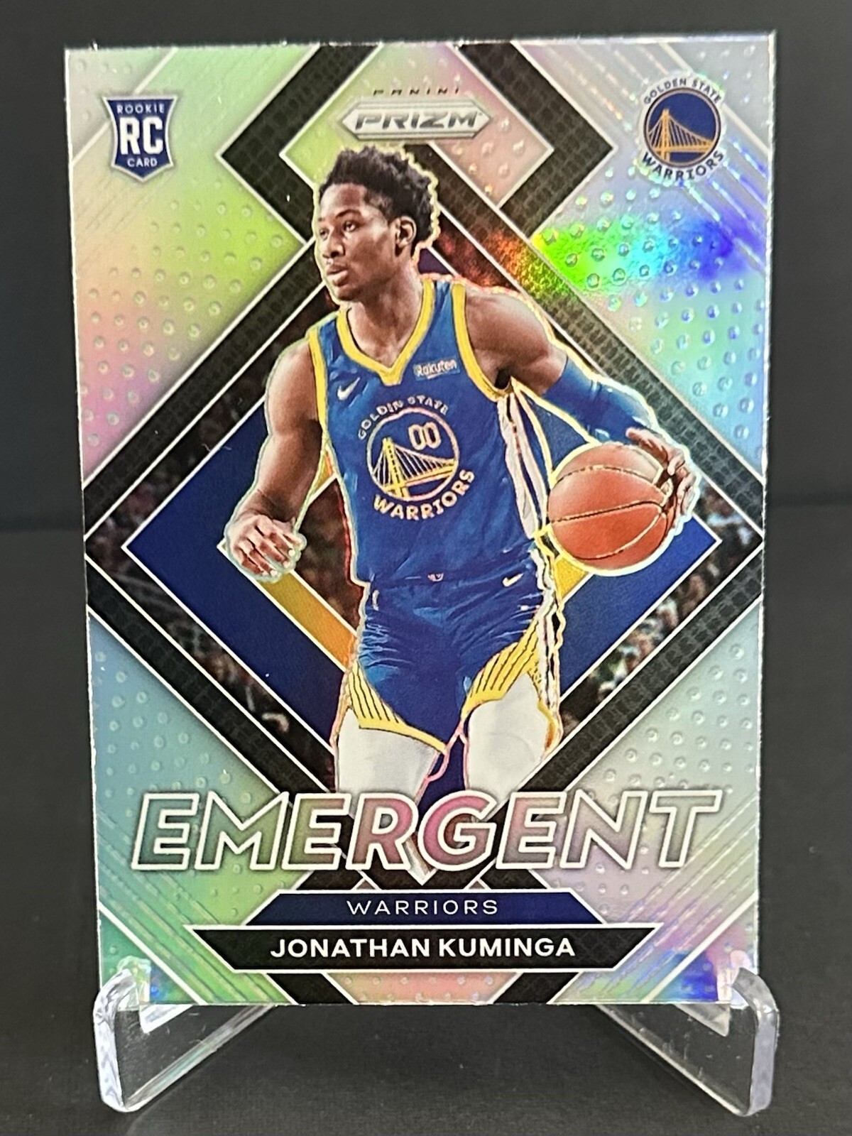 2021 2022 Panini Prizm Basketball Emergent Silver Jonathan Kuminga (Rookie) #5