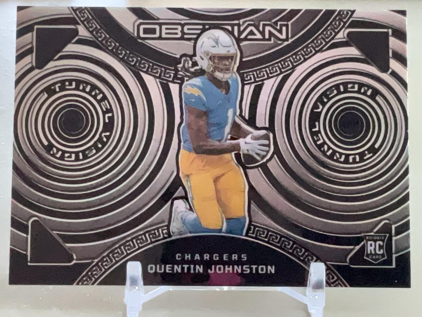 2023 Panini Obsidian Quentin Johnston Tunnel Vision Rookie RC /135 Chargers