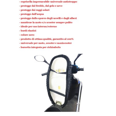 URAQT XL Telo Coprimoto, 230x95x125cm Telo Coprimoto Impermeabile, Teli per Moto Resistente 210T, con 2 strisce riflettenti, Resistente ad Acqua, Vento, Antipolveri Anti-UV