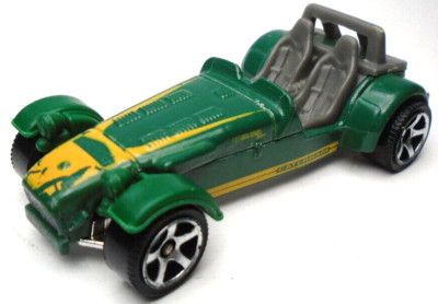 2010 MATCHBOX CATERHAM SUPERLIGHT R500 GREEN 1:48 DIECAST 2 1/2'' CAR W/ ORANGE
