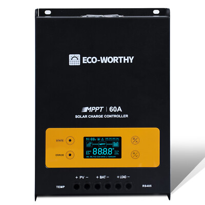 60A MPPT Laderegler für 12V 24V 36V 48V Solar Panel Controller Regulator