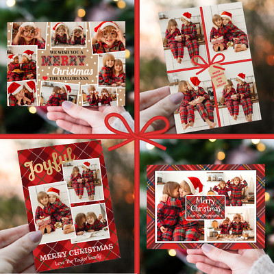 Personalisierte Weihnachtskarten Paket - Individuelle Foto Familie Urlaub Grüße