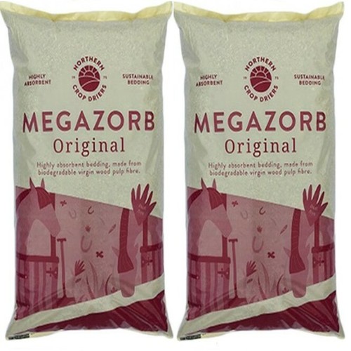 2 x Megazorb Bedding 85lt Bale For Bedding Rats, Chickens & Small