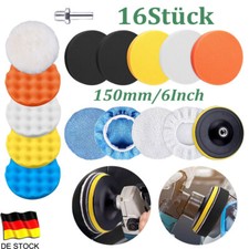 16Tlg Polierschwamm Polierpads Set 150mm Polierscheibe Auto Polierpad Polierset