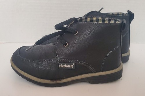 Akademiks Black Boots Size 10 Boys Plaid inside - Picture 3 of 7