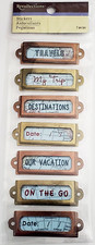 Recollections Signature FRAMED TRAVEL LABELS Dimensional Stickers - 7 pcs