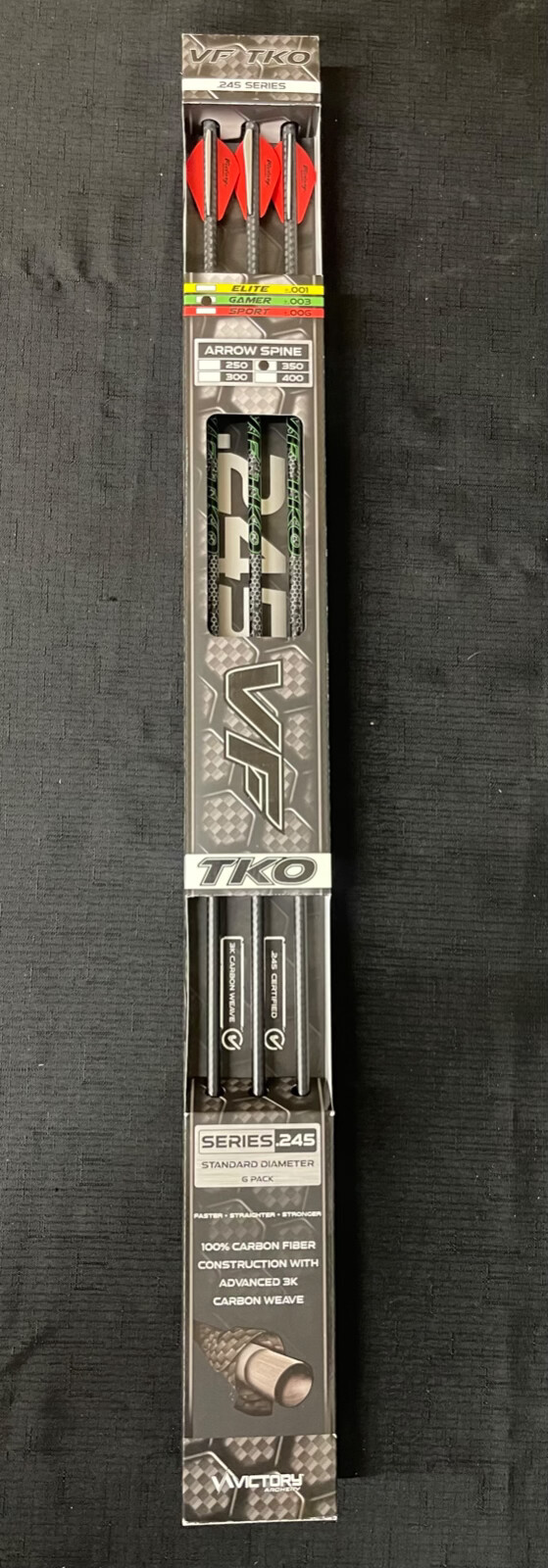 Victory Archery VF TKO Gamer V3 350 .003 6 Pack BRAND NEW