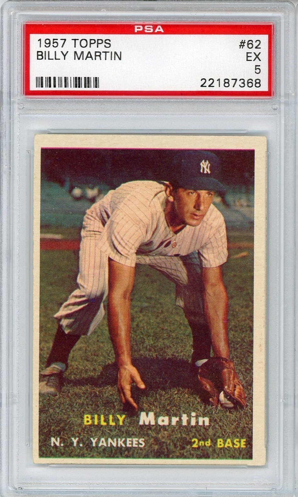 1957 Topps Billy Martin #62 PSA 5 P1309