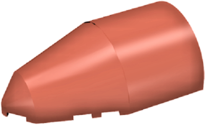 LEGO REDDISH BROWN WINDSCREEN 7x4x2 ROUND Part 30384 from SW Set