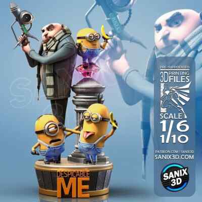 Despicable Me, Filme, 1/4-1/24, Figur, Unbemalt, 3D-Druck, Statue, Sanix3D, MFW