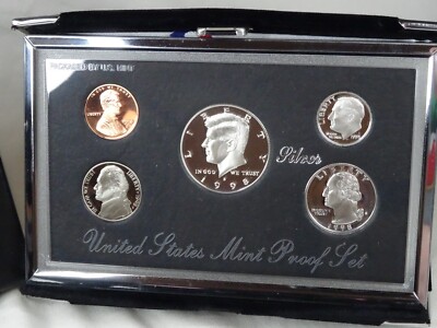1998-S US Mint Premier Silver Proof Set 90% Silver OGP COA 5 Coins