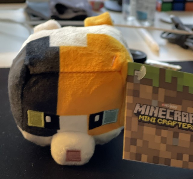 Jinx Minecraft Mini Crafter Calico Cat Plush Stuffed Toy 4.5" 2020 With