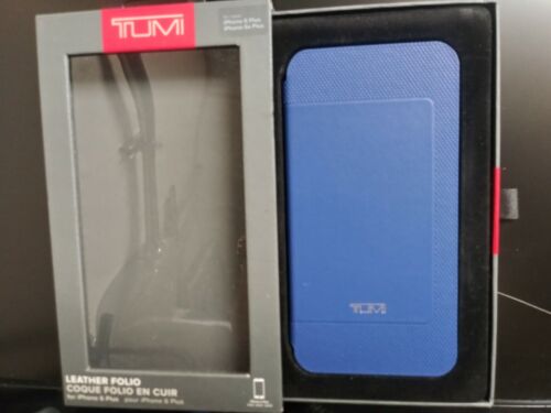 TUMI LEATHER FOLIO CASE FOR IPHONE 6 Plus and 6SPlus - BLUE