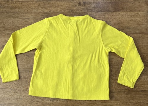 Petit Bateau Cardigan Girls 8 years Yellow Long Sleeves 100% Cotton Pockets - Picture 7 of 14