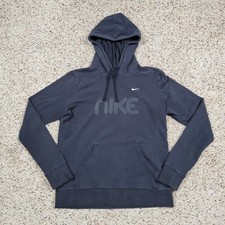 Nike Hoodie Girls Large Black White Swoosh Lightweight Sweatshirt Sweater Kids 