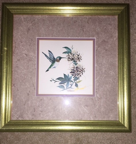 B. Sumrall "Hummingbird Too" Lithograph-Signed/Matted/Framed-12x12 - Picture 3 of 8