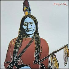 Andy Warhol * Sitting Bull * Litografia * Limitata # XX/2400 CMOA Firmata