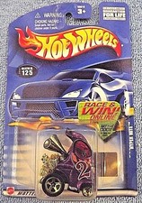 2002 Hot Wheels #125 HYPER MITE Purple w/White HW Tampo Malaysia Variation w/5Sp