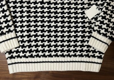 Aime Leon Dore ALD Knit Classic Houndstooth Crewneck Sweater Black
