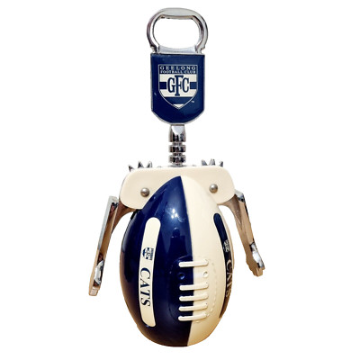 AFL Geelong Cats Football Club Bottle Opener Corkscrew Official Bar Accessory
