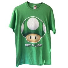 Vintage Super Mario Bros Tee - 1UP Mushroom - Medium