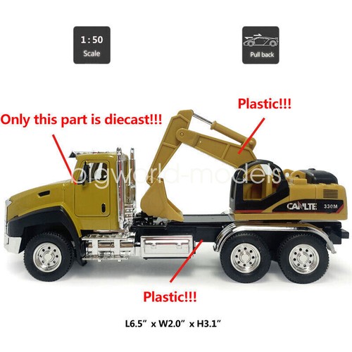 1:50 Excavator Truck Toy Construction Vehicle Diecast Kids Toys Gift for Boys - Picture 2 of 24