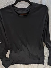 Hawke And Co Men’s Large Black Long Sleeve Base Layer Shirt Moisture Wicking