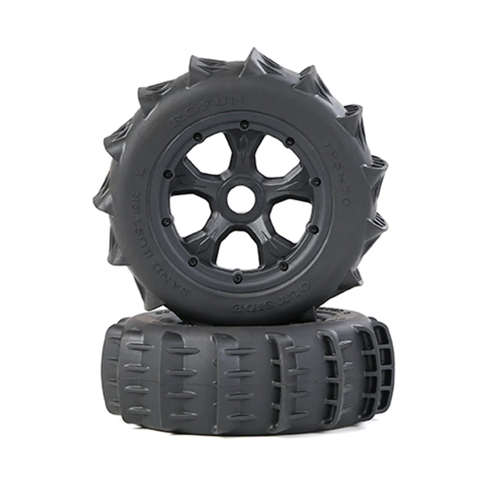 RC 1/5 195x70mm 2pcs Offroad-Sandreifen Wüstenfahrten für LOSI 5ive-T Rovan LT - Bild 4 von 4